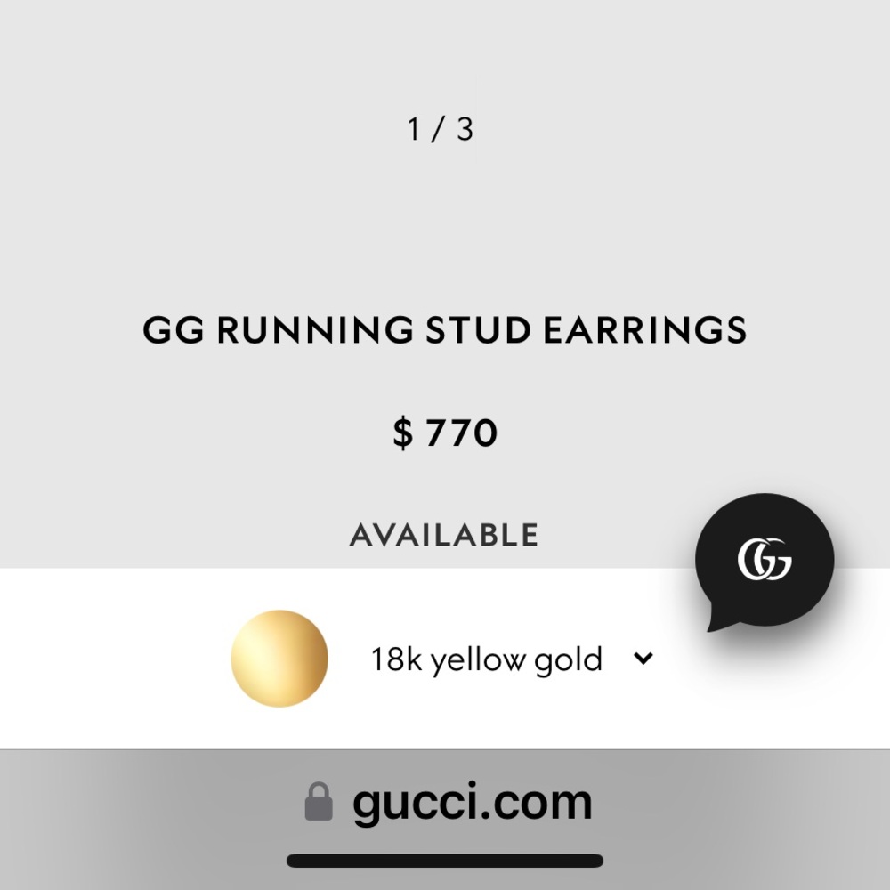 18k Gold Gucci earrings - Picture 2 of 11
